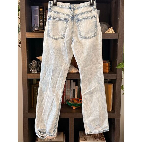 KanCan x Buckle 90's Distressed Boyfriend Jean In Acid Wash Blue Size 7/27 - Picture 7 of 10